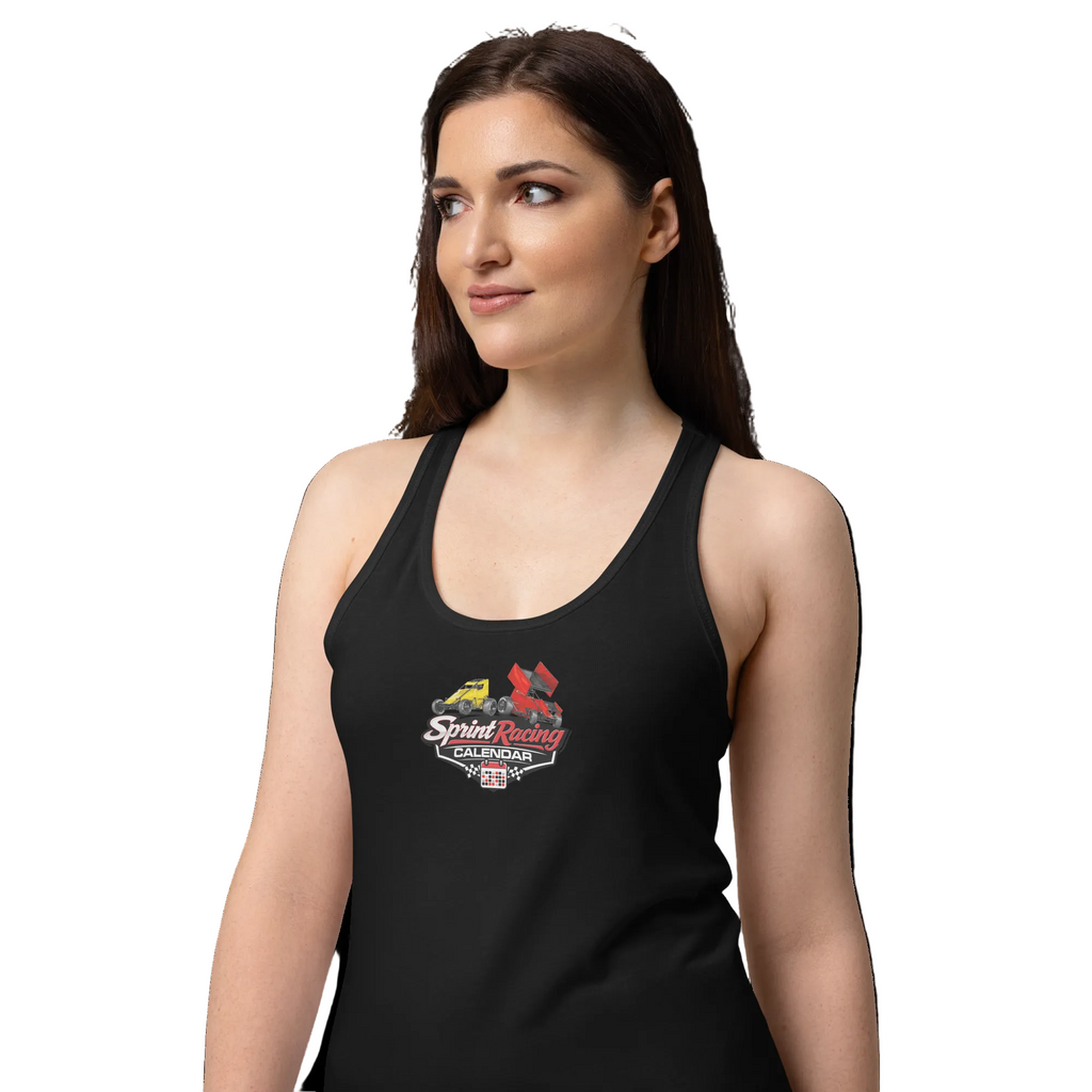 Sprint Racing Calendar Women’s fitted racerback tank top