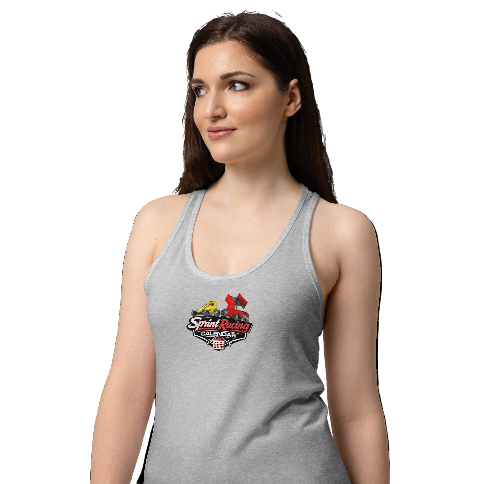 Sprint Racing Calendar Women’s fitted racerback tank top
