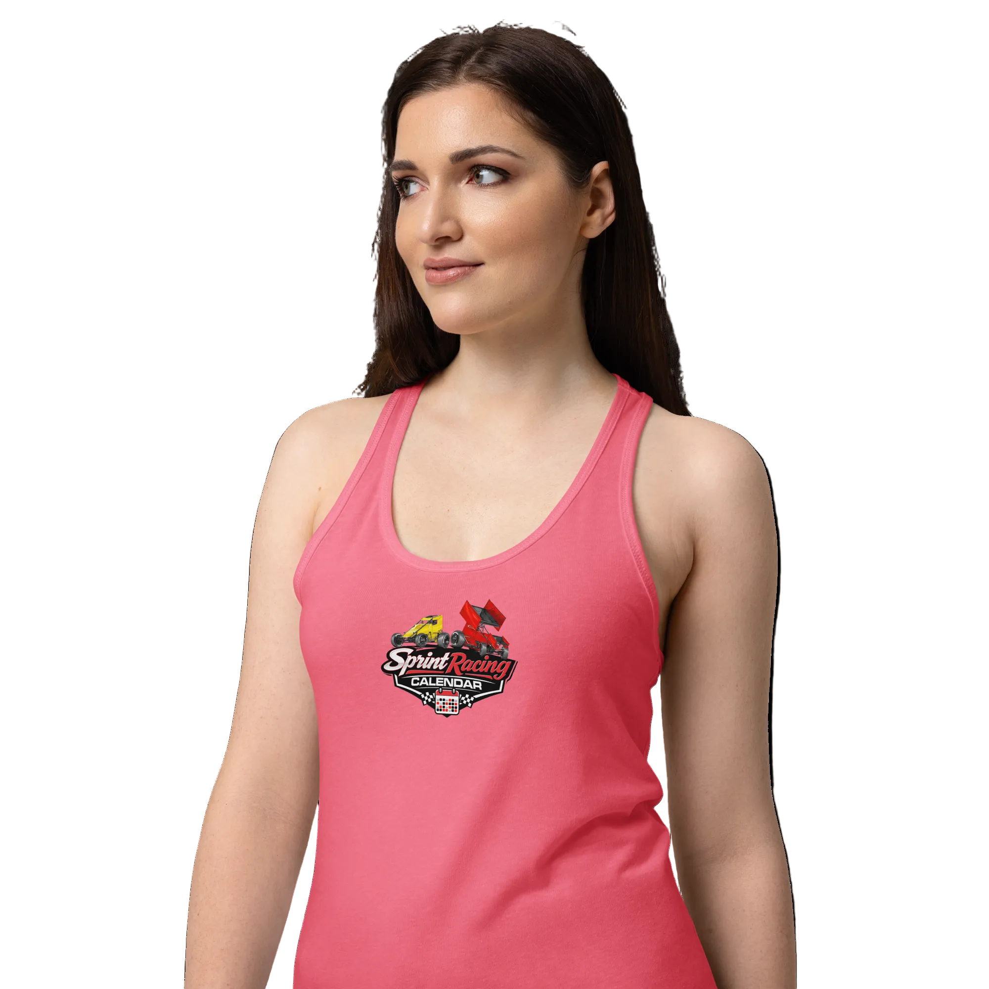 Sprint Racing Calendar Women’s fitted racerback tank top