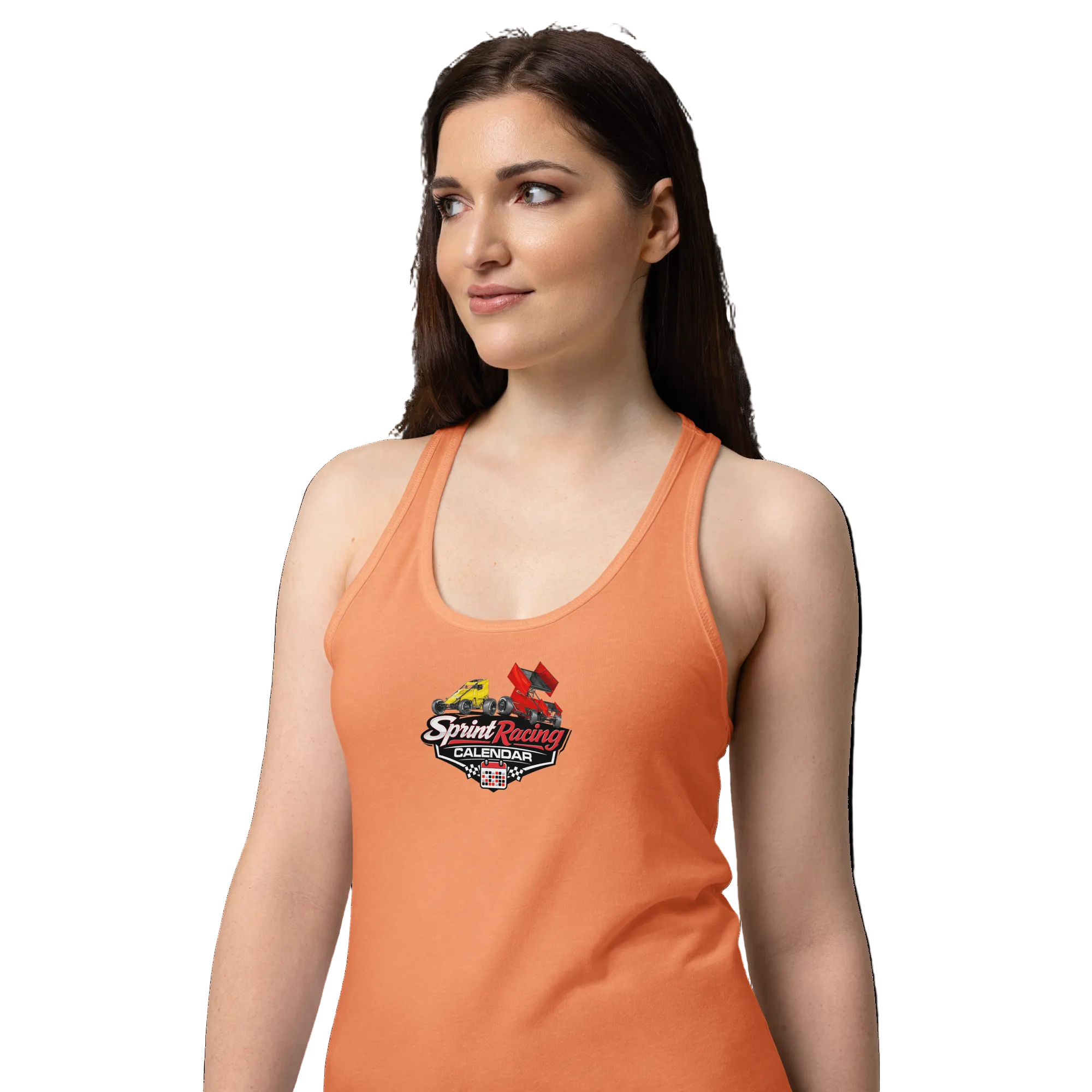 Sprint Racing Calendar Women’s fitted racerback tank top